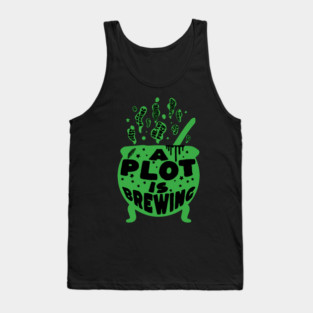 Author Halloween A Plot is Brewing Tank Top