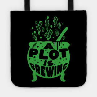 Author Halloween A Plot is Brewing Tote