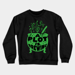 Author Halloween A Plot is Brewing Crewneck Sweatshirt