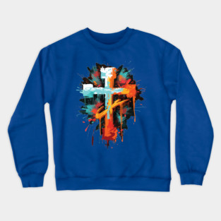 Graffiti Cross Crewneck Sweatshirt