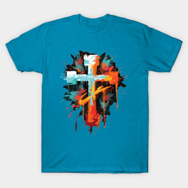 Graffiti Cross T-Shirt by God Squad Sports