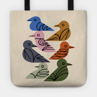 Painted Birds Tote