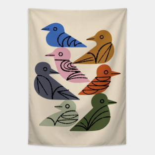 Painted Birds Tapestry