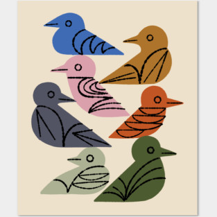 Painted Birds Posters and Art