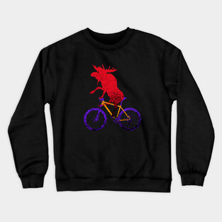 Mountain Bike Moose Crewneck Sweatshirt
