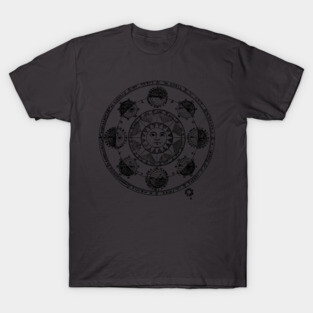 Astronomy, astrology, occult, magic, divination, sun moon cycle T-Shirt
