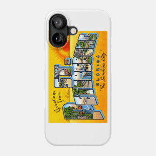 Greetings from St. Petersburg, Florida - Vintage Large Letter Postcard Phone Case