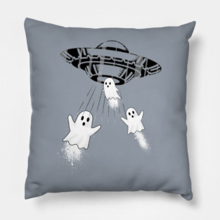 Alien Abduction Ghost Pillow