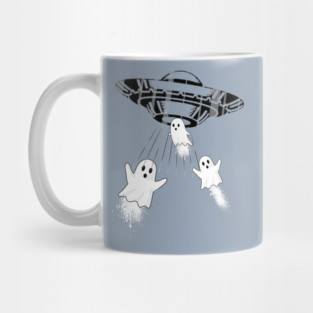 Alien Abduction Ghost Mug