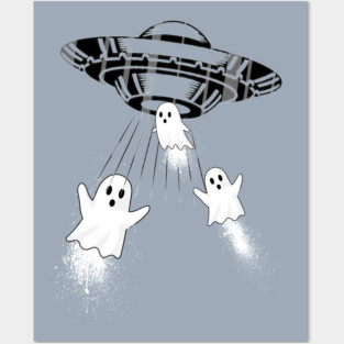 Alien Abduction Ghost Posters and Art