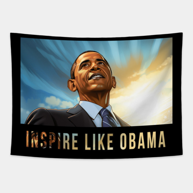 Inspire Like Obama, Barack Obama, Black History Tapestry by UrbanLifeApparel