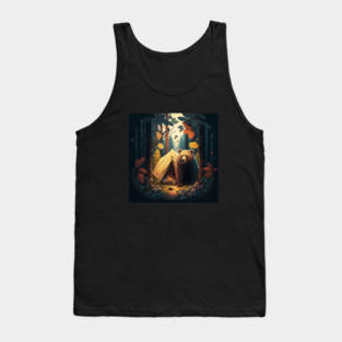 Camping Adventure in the Forest, Bear Tank Top