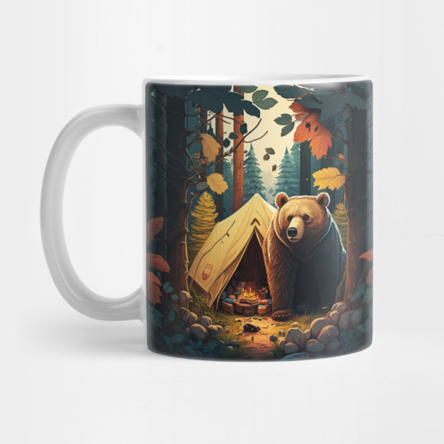 Camping Adventure in the Forest, Bear by logiamerch