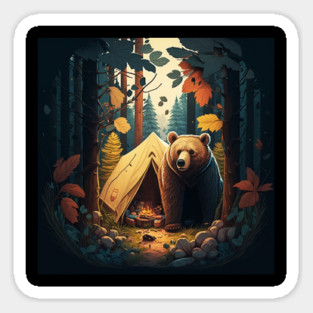 Camping Adventure in the Forest, Bear Magnet