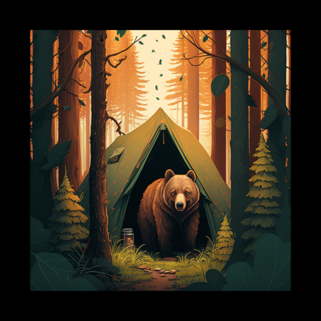 Camping with Bear, Adventure in the Forest by by logiamerch