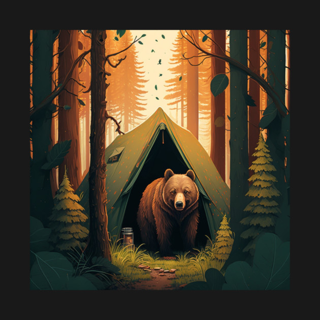 Camping with Bear, Adventure in the Forest by by logiamerch