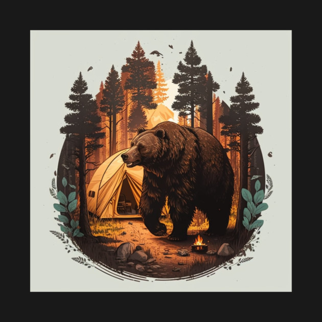 Camping with Bear, Adventure in the Forest by logiamerch