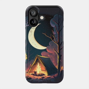 Camping Adventure in the Forest, Campfire Phone Case