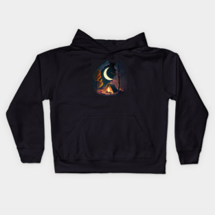 Camping Adventure in the Forest, Campfire Kids Hoodie