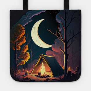 Camping Adventure in the Forest, Campfire Tote