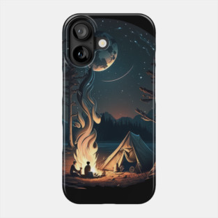 Camping Adventure in the Forest, Campfire Phone Case
