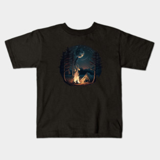 Camping Adventure in the Forest, Campfire Kids T-Shirt