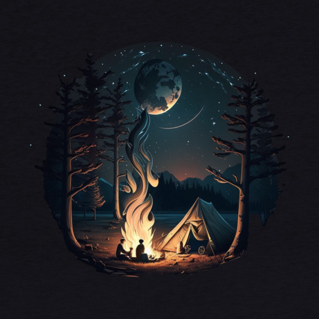 Camping Adventure in the Forest, Campfire by logiamerch