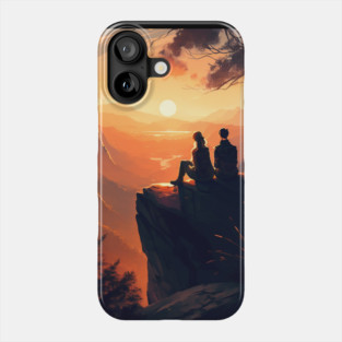 Mountain Hiking Sunset, Adventure Travel Phone Case