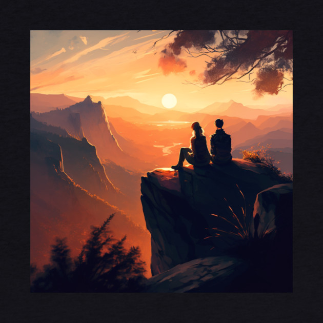 Mountain Hiking Sunset, Adventure Travel by logiamerch