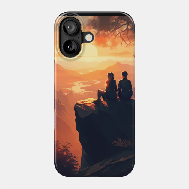 Mountain Hiking Sunset, Adventure Travel Phone Case by logiamerch