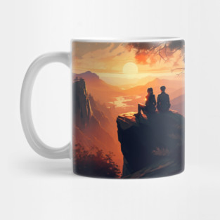 Mountain Hiking Sunset, Adventure Travel Mug