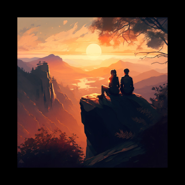 Mountain Hiking Sunset, Adventure Travel by logiamerch