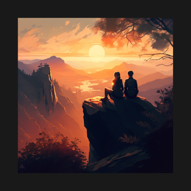 Mountain Hiking Sunset, Adventure Travel by logiamerch