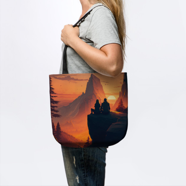 Mountain Hiking Sunset, Adventure Travel Couples by logiamerch