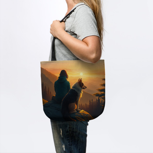 Mountain Hiking Sunset, Adventure Travel with My Dog by logiamerch