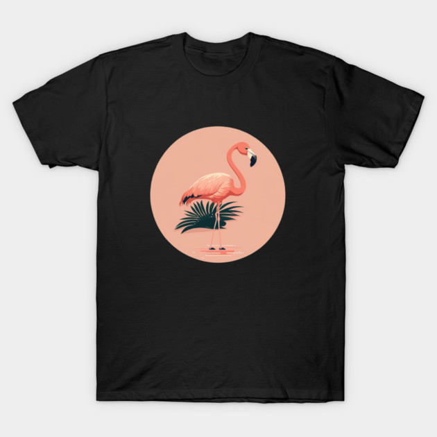 Pink Flamingo Minimal, Love Flamingos T-Shirt by logiamerch