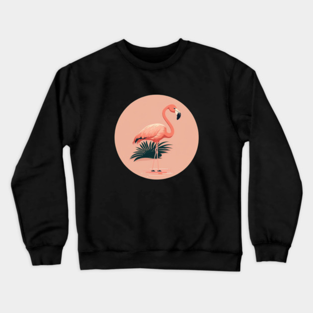 Pink Flamingo Minimal, Love Flamingos Crewneck Sweatshirt by logiamerch
