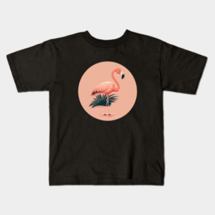 Pink Flamingo Minimal, Love Flamingos Kids T-Shirt