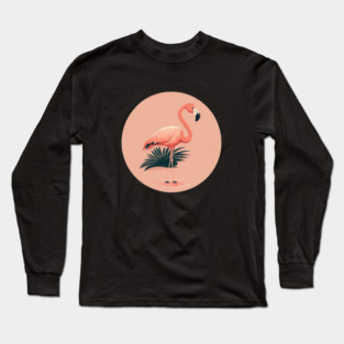 Pink Flamingo Minimal, Love Flamingos Long Sleeve T-Shirt
