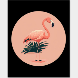 Pink Flamingo Minimal, Love Flamingos Posters and Art
