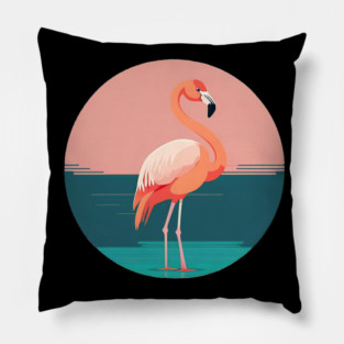 Pink Flamingo Minimal, Love Flamingos Pillow