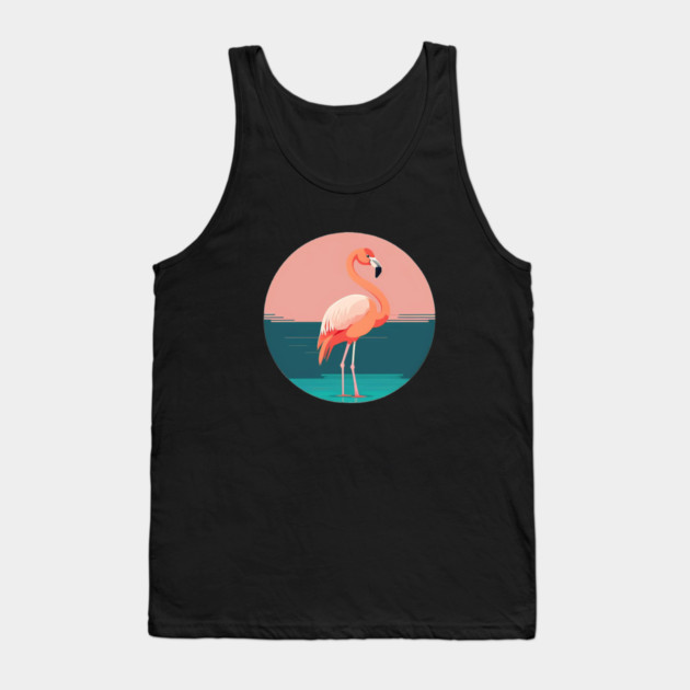 Pink Flamingo Minimal, Love Flamingos Tank Top by logiamerch