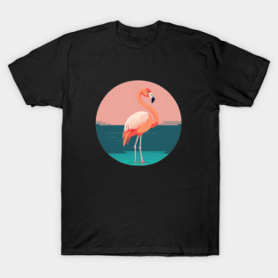 Pink Flamingo Minimal, Love Flamingos T-Shirt