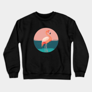 Pink Flamingo Minimal, Love Flamingos Crewneck Sweatshirt