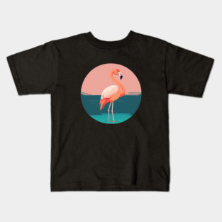Pink Flamingo Minimal, Love Flamingos Kids T-Shirt