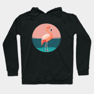 Pink Flamingo Minimal, Love Flamingos Hoodie