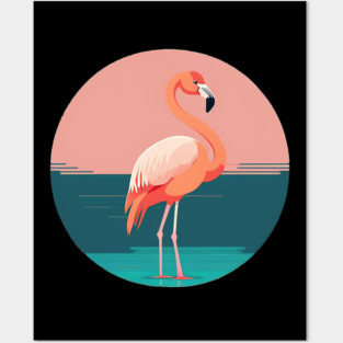 Pink Flamingo Minimal, Love Flamingos Posters and Art