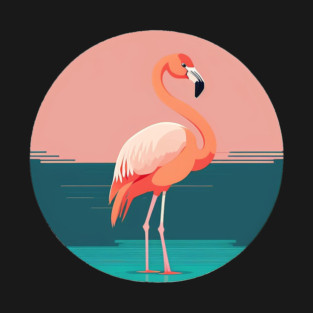 Pink Flamingo Minimal, Love Flamingos T-Shirt