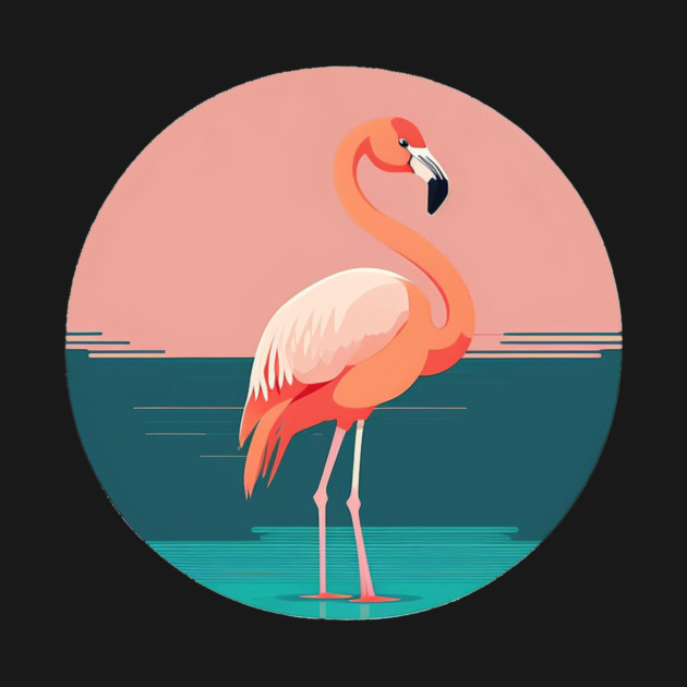 Pink Flamingo Minimal, Love Flamingos by logiamerch