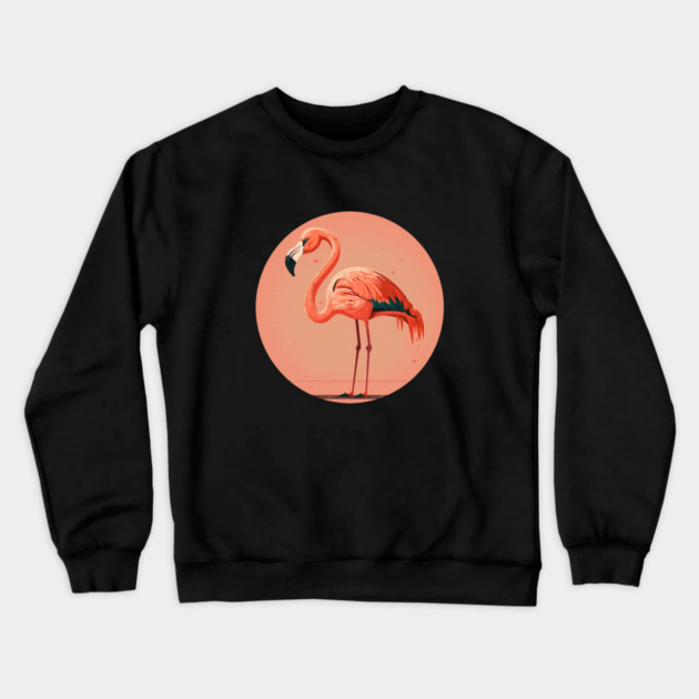 Pink Flamingo Minimal, Love Flamingos Crewneck Sweatshirt by logiamerch